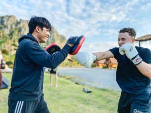 Historical fighting memorabilia and early gym training