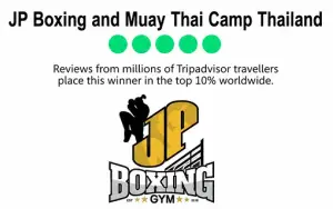 JP Boxing Gym Tripadvisor Travelers Choice Awards 2023-2026 details